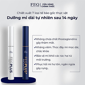 Combo dưỡng mi FEG Plus Stem Cells - Phiên bản tế bào gốc, dài mi nhanh, không chứa Prostaglandins gây thâm mắt (5ml/lọ)