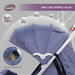 Xe đẩy gấp gọn cho bé Mastela A2 - Xe đẩy em bé khung Aluminum cao cấp siêu nhẹ và bền bảo hành 12 tháng
