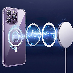 Ốp Lưng Trong Suốt Sạc Từ Tính cho iPhone 16 Pro/ 16 Pro Max/ 16/ 16 Plus/ iphone 17/ 17 air/ 17 pro max MIPOW MAG-SAFE TRANSPARENT CASE, chống ố vàng_ Hàng chính hãng