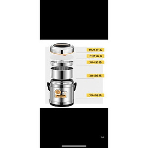 cặp lồng ủ cơm cháo inox 304% cao cấp 1,5 lít và 2 lít