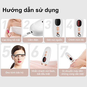 Máy triệt lông vĩnh viễn mini cầm tay vô hạn xung chính hãng chức năng triệt lông IPL tẩy lông tay chân
