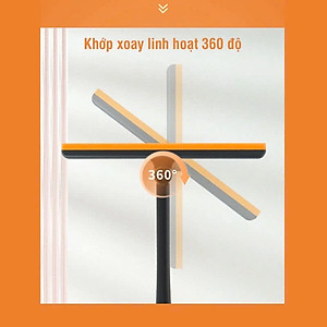 Cây gạt nước lau kính đầu mềm chống trầy xước Đa Năng 3 in1 - Chổi Lau Kính Kèm Gạt Nước Silicon Xoay 360 Độ Chống Trượt
