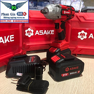 MÁY SIẾT BULONG CAO CẤP ASAKE MỞ ỐC 38mm  PIN 15 CELL 8.0 AH