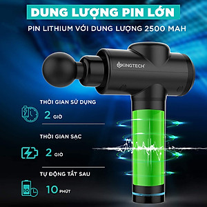 Máy Massage Cầm Tay Cao Cấp KINGTECH KH-720 - 20 Cấp Độ, Hỗ Trợ Mát Xa Chuyên Sâu, Giảm Đau Cơ, Cứng Khớp - Chính Hãng