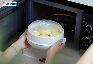 Bộ Khay Hấp Lò Vi Sóng 3 Lớp Việt Nhật - Hàng chính hãng