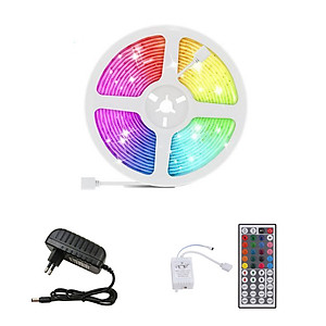 Cuộn Đèn LED Trang Trí Quấn Cây RGB Siêu Sáng, Dài 5M Kèm Remote 44 Phím