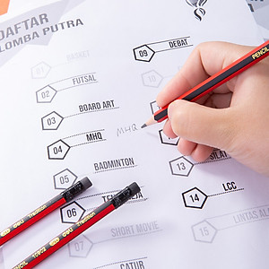 Bút 2B kèm tẩy Deli - sọc neon nhiều màu - 12 cây/hộp - E37013 / E37014 / E37015 / E37016/ E37000/ E58103/ E10902