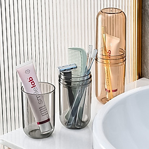 Hộp Đựng Bàn Chải Kem Đánh Răng Có Thể Làm Cốc Nước Súc Miệng Tiện Lợi Đi Du Lịch - Hộp ĐỰng Bàn Chải Du lịch Đa Năng - Hàng Chính Hãng MINIIN