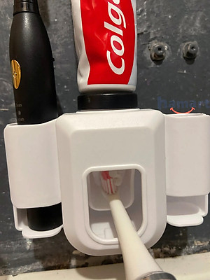 Giá Để Bàn Chải Điện Nặn Kem Đánh Răng Dán Tường Phòng Tắm Treo Đa Năng Siêu Dính Hamart