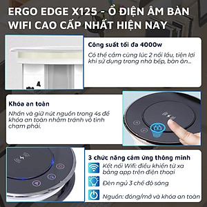 Ổ điện âm bàn Ergo Edge DandiHome tích hợp sạc không dây 15w - bảo hành 12 tháng