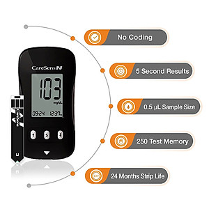 Que thử đường huyết CareSens N (vỉ 25 que) - thương hiệu Hàn Quốc