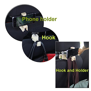 Móc treo đồ sau ghế kiêm giá đỡ điện thoại đa năng trên ô tô CS-G01