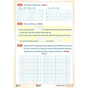 Sách Đề Kiểm Tra Toán Lớp 4 - Học Kì 1 - Cánh Diều (1 cuốn) - Bản Quyền