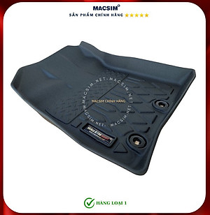 Thảm lót sàn xe ô tô Toyota Wigo 2023 Nhãn hiệu Macsim chất liệu nhựa TPE cao cấp màu đen
