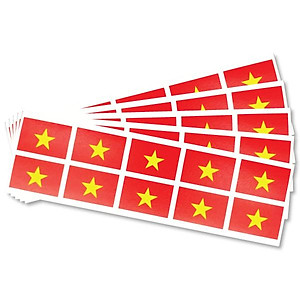 Bộ 5 Sticker Hình Lá Cờ Việt Nam - HFP