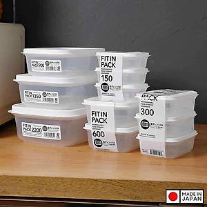 Hộp nhựa đựng thực phẩm nắp déo Fitin Pack các cỡ nội địa Nhật Bản