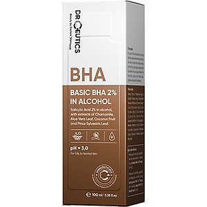 Dung dịch tẩy tế bào chết DrCeutics Basic BHA 2% In Alcohol  (100ml/200ml) - Hàng chính hãng