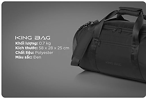 Túi Du Lịch KINGBAG SKY trượt nước, sức chứa lớn, có ngăn để giày - Hàng Chính Hãng