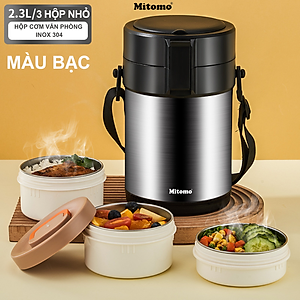 Hộp cơm giữ nhiệt văn phòng cap cấp Mitomo LCH-7086 chính hãng - Bảo hành 12 tháng
