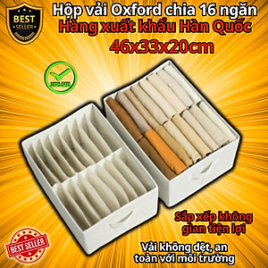 Hộp vải đựng quần áo chia 9 ngăn - 16 ngăn đa năng D Danido - Khay đựng đồ 9 ngăn tiện ích, chất liệu cao cấp vải không dệt có nắp, an toàn môi trường