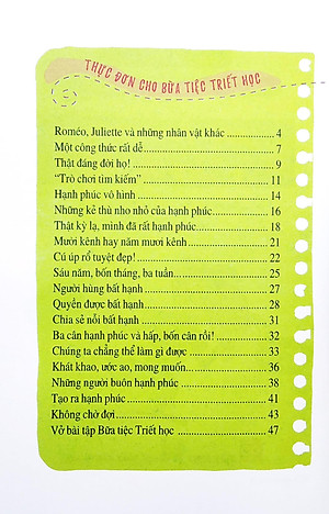 Sách Bữa Tiệc Triết Học - Triết Học Ứng Dụng Cho Mọi Lứa Tuổi - Hạnh Phúc Và Bất Hạnh