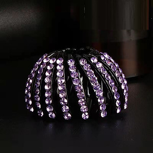 Kẹp búi tóc Hàn Quốc đính đá cao cấp sang trọng - cặp tóc tổ chim đính đá sang trọng ( giao màu ngẫu nhiên như hình )