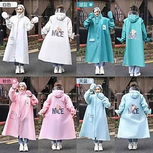  Áo Mưa Thời Trang Gấu Nice - Áo Mưa 1 Người Đi Xe Máy Đi Xe Đạp
