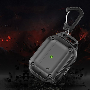 Vỏ bảo vệ có khóa an toàn nắp từ tính chống sốc cho AirPods Pro 2 - Hàng Chính Hãng