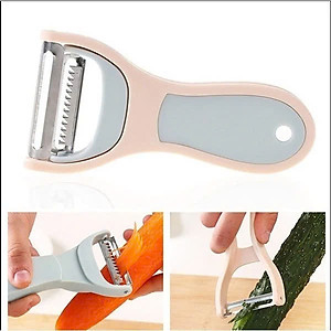 Dụng Cụ Bào Vỏ Thông Minh, Nạo Sợi Rau Củ Quả 2in1- Dao Bào 2 Trong 1 Bằng Thép Không Gỉ - Hàng chính hãng