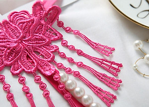 Quần lót nữ kết hoa đính kèm hạt lọt khe gợi cảm - Màu đen