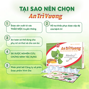 An Trĩ Vương Hỗ Trợ Cải Thiện Táo Bón Giúp Thanh Nhiệt, Giải Độc Có Thể Sử Dụng Cho Phụ Nữ Có Thai Hộp 30 Viên