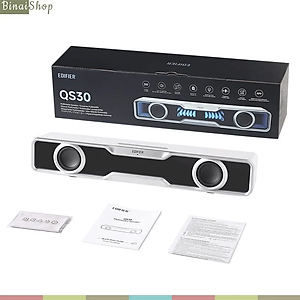 Edifier QS30 - Loa Máy Tính, Kết Nối Bluetooth V5.4 Và USB-A, Micro Tích Hợp, Công Suất 2,5W+2,5W, Hiệu Ứng Ánh Sáng - Hàng chính hãng