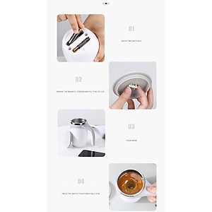 Cốc Khuấy Tự Động Pha Cafe, Sữa, Cốc Khuấy Tự Động 380ml Dùng Pin Lõi Inox 304 Không Rỉ Giữ Nhiệt Tốt - HÀNG CHÍNH HÃNG MINIIN