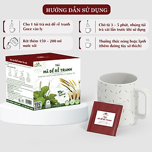 Trà mã đề rễ tranh túi lọc Goce - Lợi tiểu, tốt cho gan thận