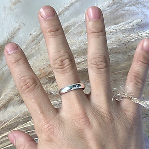 Nhẫn Bạc Nam Bạc Ta Kiểu Dáng Trơn Đơn Giản Nam Tính BẠC HIỂU MINH NA035