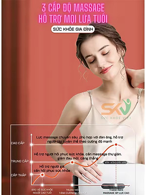 Đai Massage Bụng Hỗ Trợ tan Mỡ Bụng, Xoa Bóp Cùng Lúc Làm Nóng, Mát Xa Cổ Vai Lưng Đùi