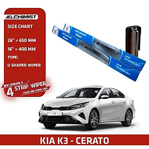 Combo 2 Gạt Mưa Xe Ô tô KIA Loại Silicon 4 Lưỡi Cao Cấp, Thiết Kế Thông Minh, Gạt Êm Và Sạch Hơn