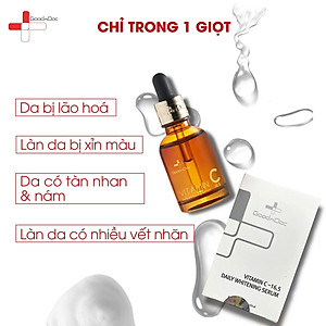 Serum C GoodnDoc Dưỡng Trắng Sáng Da,Hỗ Trợ Giảm Thâm Nám, Chống Lão Hóa Vitamin C 16.5 Daily Whitening - GoodnDoc Vitamin C 30ml
