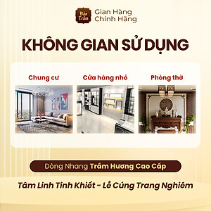 Nhang Trầm Hương 20cm Cao Cấp – Hộp Vàng 100g | Bảo Trầm – Thơm Tự Nhiên, Không Khói Gắt, An Toàn