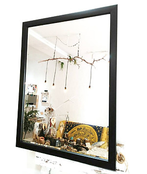 Gương soi cao cấp khung viền màu đen [KIBATH-ĐT3P50X65] 