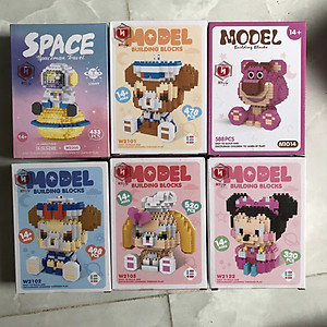 Đồ chơi trẻ em - Combo 5 Bộ ghép hình mini nhiều mẫu khác nhau - Mô hình lắp ráp 3D cực dễ thương cho bé - Mẫu ngẫu nhiên
