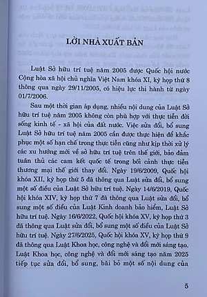 Luật sở hữu trí tuệ năm 2005 (sửa đổi, bổ sung năm 2009, 2019, 2022, 2025)