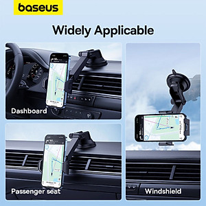 Giá đỡ Baseus UltraControl Go Series Clamp-Type Phone Holder điện thoại xe ô tô -Hàng Chính Hãng