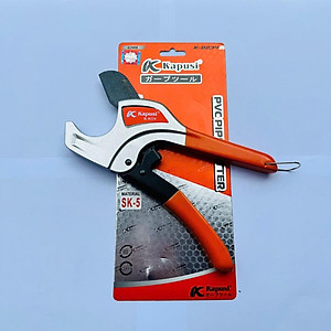 Kéo Cắt Ống Nhựa PVC, PPR, PE 42mm Kapusi – Tay Xám Cam K0234 – Lưỡi Thép Mangan Bền Sắc, Thân Hợp Kim Nhôm Cứng Cáp