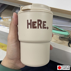 Cốc giữ nhiệt Here Inomata 320m có nắp xoay để đậy kín giữ nhiệt & đảm bảo an toàn vệ sinh - Hàng nội địa Nhật Bản |#Made in Japan|