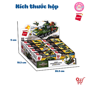 Đồ chơi lắp ráp xếp hình xe tăng Qman 1803 - Chiến xa xe tăng lội nước (361 mảnh ghép)