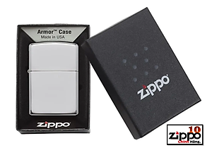 Bật lửa Zippo Armor 167 BÓNG TRẮNG VỎ DÀY-High Polish Chrome SKU- Chính hãng 100%