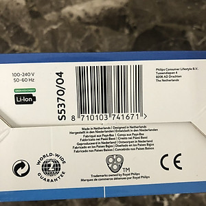 Máy cạo râu khô và ướt cao cấp Philips S5370/04 có đầu tỉa để tỉa tóc mai và ria mép - Hàng nhập khẩu