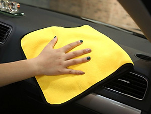 Combo 2 Khăn Lau Xe Ô Tô Siêu Thấm Size 30cm x 40cm, 2 Chiếc Khăn Lau Nội Thất Cho Xe, Khăn Lau Đa Năng Chất Liệu Microfiber - Hàng Chính Hãng