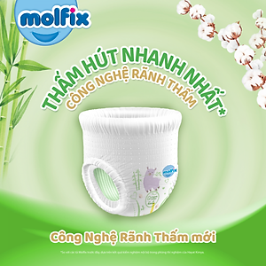(MẪU MỚI CẢI TIẾN 2024) Tã/bỉm QUẦN Molfix Thổ Nhĩ Kỳ size XXL56+6